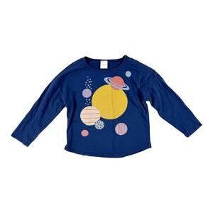 Hanna Andersson Solar System Long Sleeve Tee Size 120 (US 6-7)